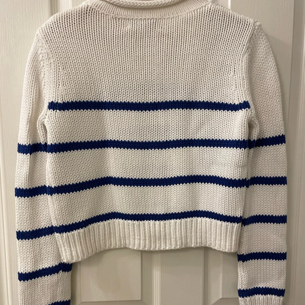 La Ligne White and Blue Striped Sweater - Picture 8 of 12
